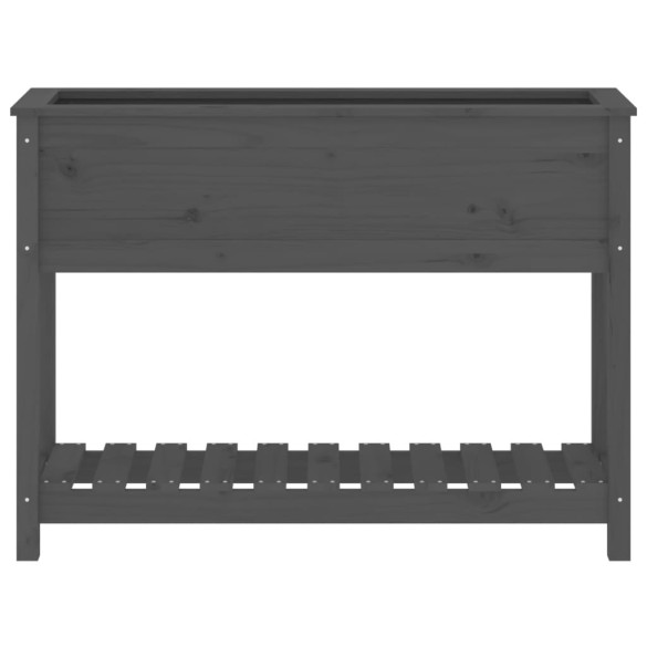 Jardinieră cu Raft din Lemn Masiv de Pin - 111,5x34,5x81 cm