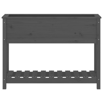 Jardinieră cu Raft din Lemn Masiv de Pin - 111,5x34,5x81 cm