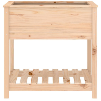 Jardinieră cu Raft din Lemn Masiv de Pin - 82,5x54x81 cm