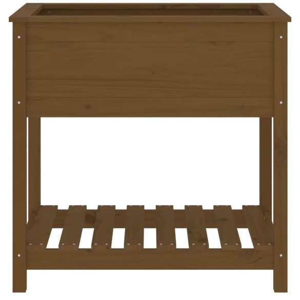 Jardinieră cu Raft Lemn Masiv Pin - 82,5x54x81 cm