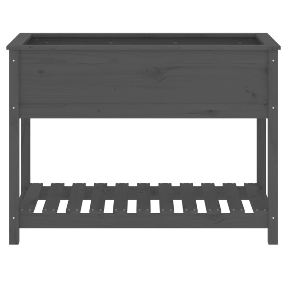 Jardinieră cu Raft din Lemn Masiv de Pin - 111,5x54x81 cm