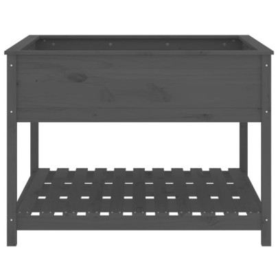 Jardinieră cu Raft din Lemn Masiv de Pin - 111,5x111,5x81 cm