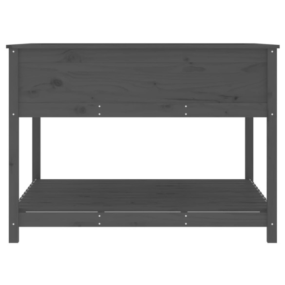 Jardinieră cu Raft din Lemn Masiv de Pin - 111,5x111,5x81 cm