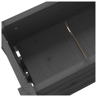 Jardinieră Gri Lemn Masiv de Pin - Decor Grădină