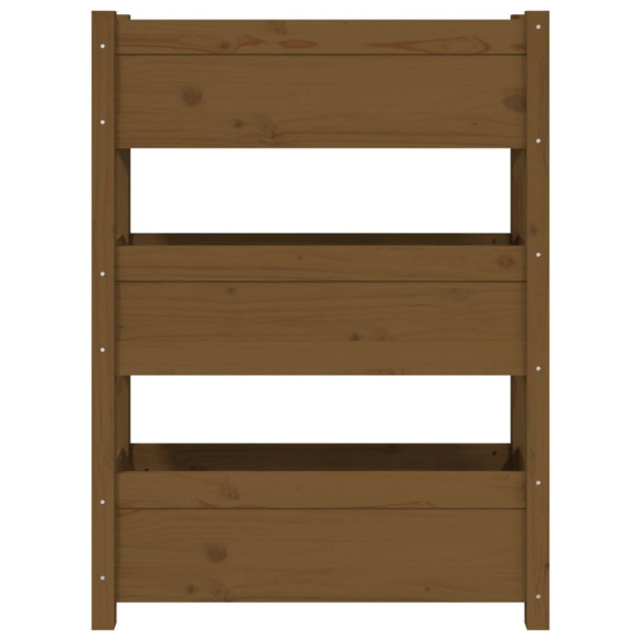 Jardinieră Lemn Masiv Pin - 3 Cutii Flori | Livrare Gratuită