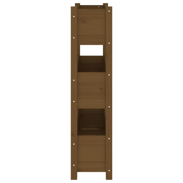 Jardinieră Lemn Masiv Pin - 3 Cutii Flori | Livrare Gratuită