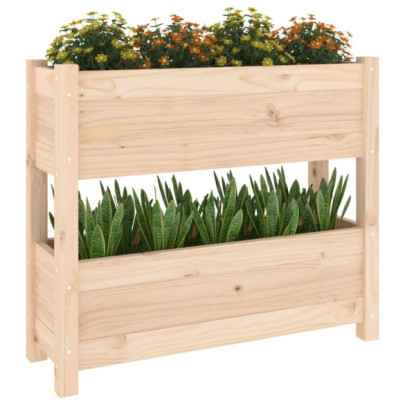 Jardinieră Lemn Masiv de Pin - 77x25x66 cm | Livrare Gratuită