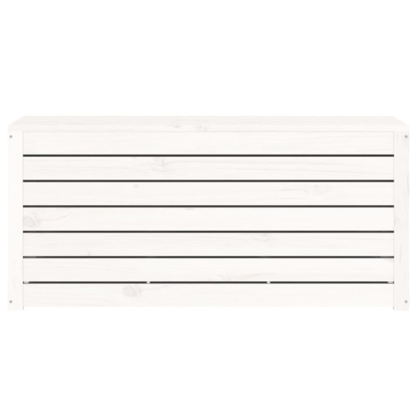 Ladă Depozitare Grădină Albă - Lemn Masiv de Pin | 101x50,5x46,5cm