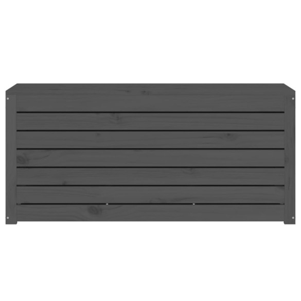 Ladă depozitare grădină gri - lemn masiv pin - 101x50,5x46,5cm