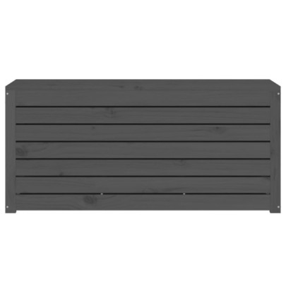 Ladă depozitare grădină gri - lemn masiv pin - 101x50,5x46,5cm