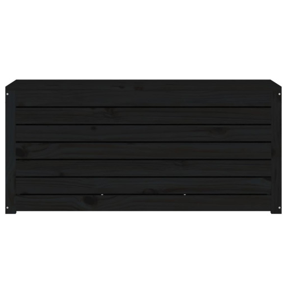 Ladă Depozitare Grădină - Lemn Masiv Pin - Negru