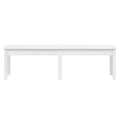 Bancă Grădină 2 Locuri Alb - Lemn Masiv de Pin - Livrare Gratuită