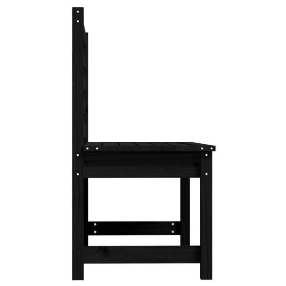 Bancă Grădină Lemn Masiv Pin - Negru | Livrare Gratuită