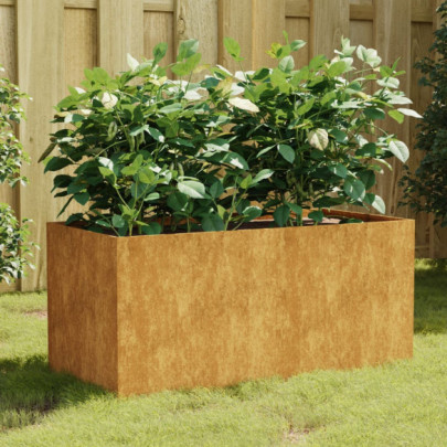 Jardinieră Oțel Corten 80x40x40 cm - Livrare Gratuită
