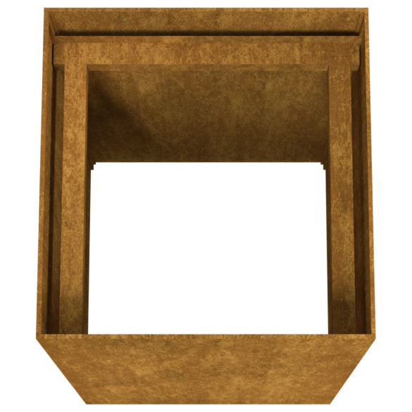 Jardinieră Oțel Corten 40x40x80 cm - Livrare Gratuită