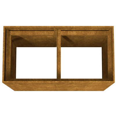 Jardinieră Oțel Corten 80x40x80 cm - Livrare Gratuită