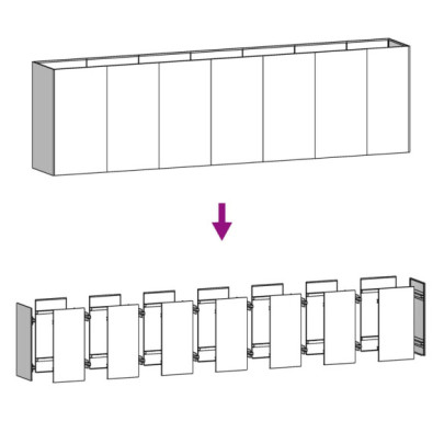 Strat Ridicat Grădină Oțel Corten - Livrare Gratuită