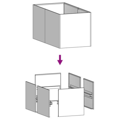 Jardinieră Oțel Corten 80x40x40 cm - Livrare Gratuită