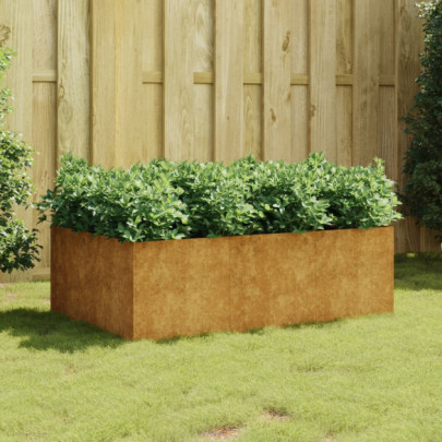 Strat Înălțat Grădină Oțel Corten 120x80x40 cm