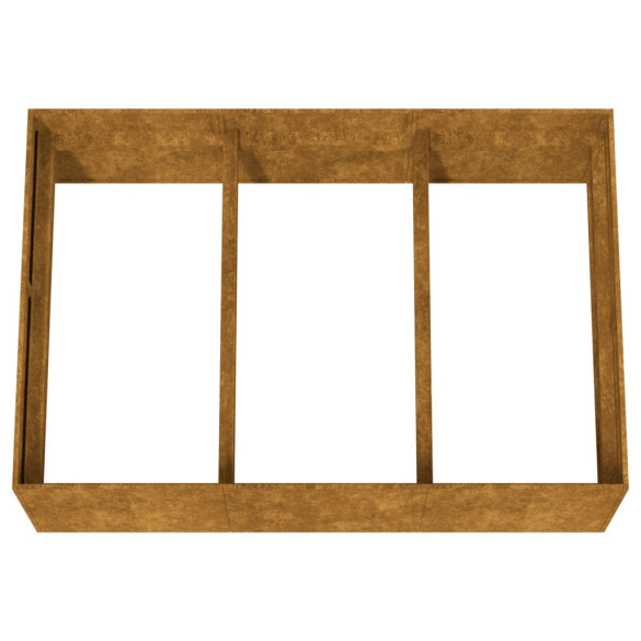 Strat Înălțat Grădină Oțel Corten 120x80x40 cm