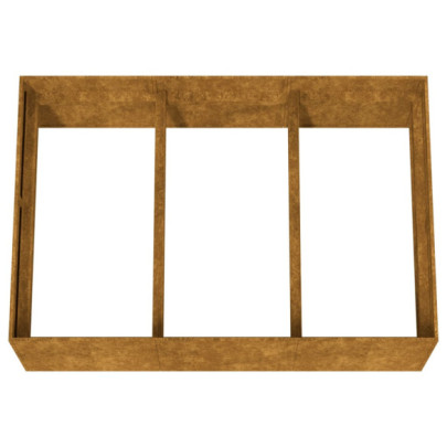 Strat Înălțat Grădină Oțel Corten 120x80x40 cm