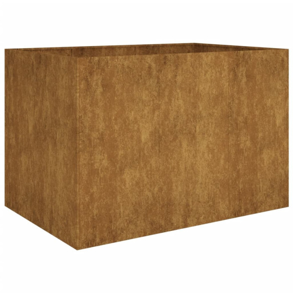 Strat Grădină Înălțat Oțel Corten 120x80x80 cm - Livrare Gratuită