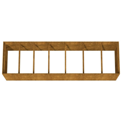 Strat Înălțat Grădină Oțel Corten 280x80x80 cm | Livrare Gratuită