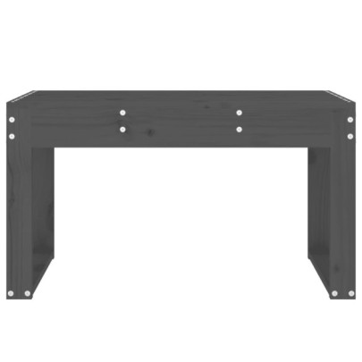 Bancă Grădină Gri Lemn Masiv Pin - Livrare Gratuită