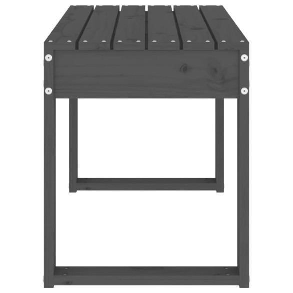 Bancă Grădină Gri Lemn Masiv Pin - Livrare Gratuită