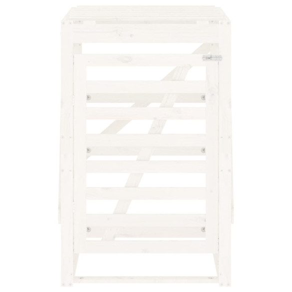 Cabinet Coș Gunoi Exterior - Alb, Lemn Pin | Livrare Gratuită