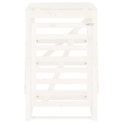 Cabinet Coș Gunoi Exterior - Alb, Lemn Pin | Livrare Gratuită