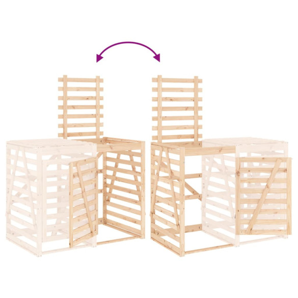 Extensie Pubelă Lemn Pin - Depozitare Gunoi Grădină