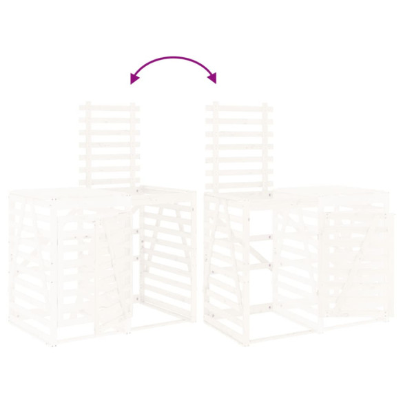 Extensie Pubelă Lemn Masiv de Pin - Depozitare Gunoi