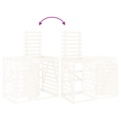 Extensie Pubelă Lemn Masiv de Pin - Depozitare Gunoi