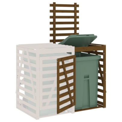 Extensie Depozitare Pubelă Lemn Masiv - Maro Miere