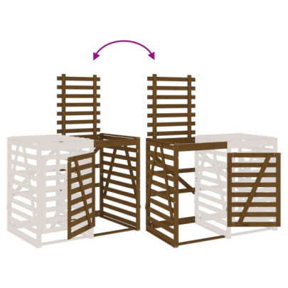 Extensie Depozitare Pubelă Lemn Masiv - Maro Miere