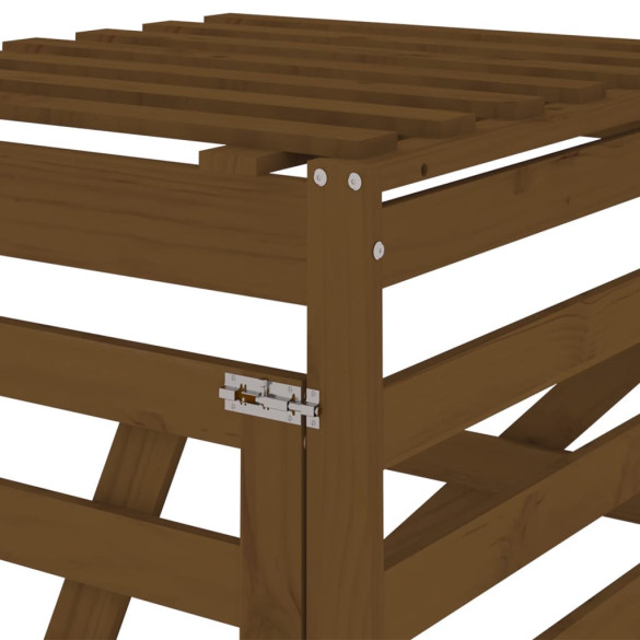 Extensie Depozitare Pubelă Lemn Masiv - Maro Miere