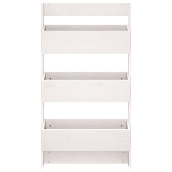 Jardinieră de Perete 3 Niveluri Alb Lemn Pin | Livrare Gratuită