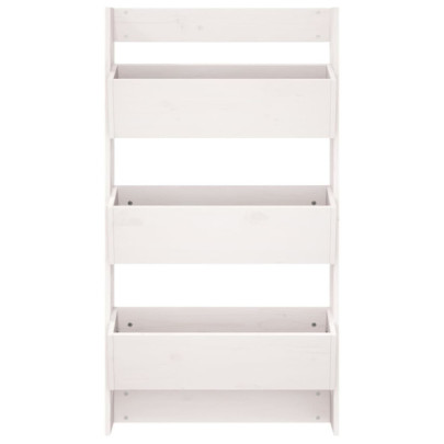 Jardinieră de Perete 3 Niveluri Alb Lemn Pin | Livrare Gratuită