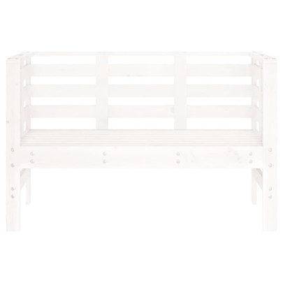 Bancă Grădină Albă - Lemn Masiv de Pin - Livrare Gratuită