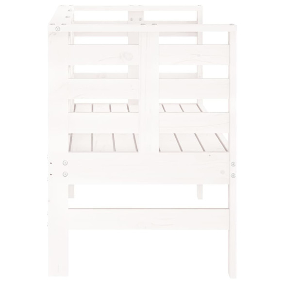 Bancă Grădină Albă - Lemn Masiv de Pin - Livrare Gratuită