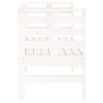 Bancă Grădină Albă - Lemn Masiv de Pin - Livrare Gratuită