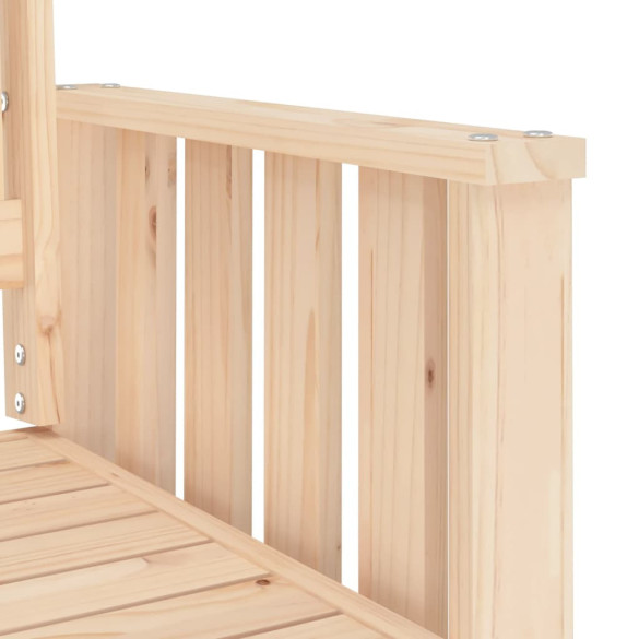 Bancă grădină cu masă - 2 locuri lemn masiv pin | Livrare gratuită