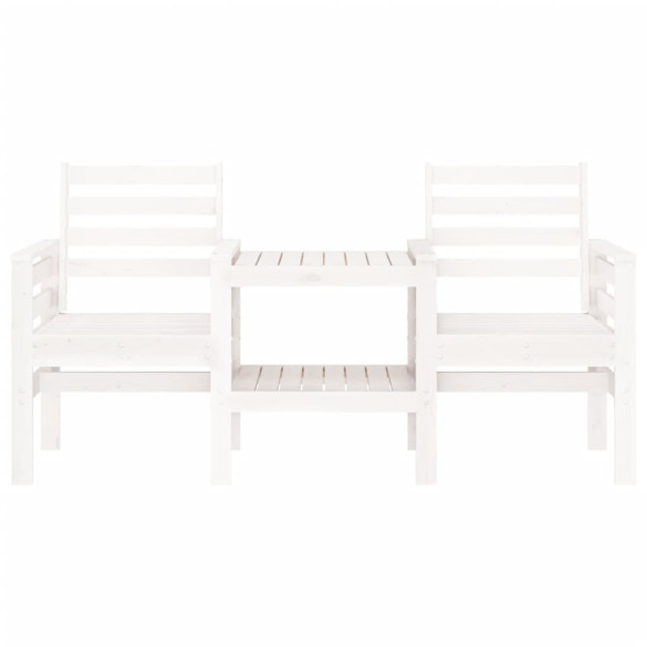 Bancă grădină cu masă 2 locuri - Lemn masiv de pin alb