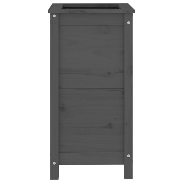 Jardinieră Grădină Gri - Lemn Masiv Pin 40x40x78 cm