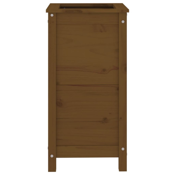 Jardinieră Grădină Lemn Masiv Pin Maro Miere 40x40x78 cm