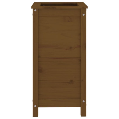 Jardinieră Grădină Lemn Masiv Pin Maro Miere 40x40x78 cm