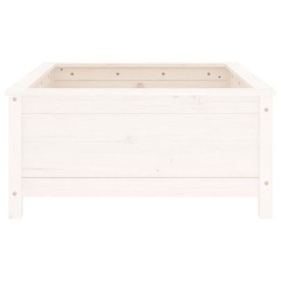 Jardinieră Grădină Albă - Lemn Masiv de Pin | Livrare Gratuită