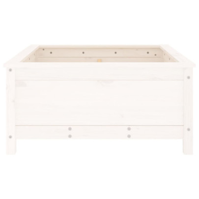 Jardinieră Grădină Albă - Lemn Masiv de Pin | Livrare Gratuită