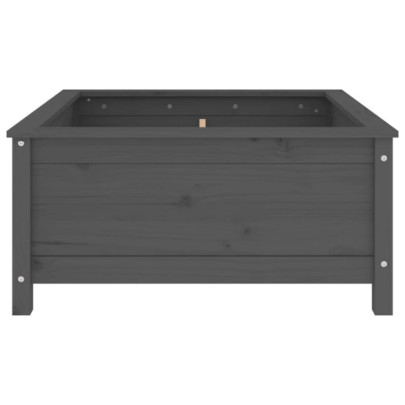 Jardinieră Grădină Gri Lemn Masiv Pin - Livrare Gratuită